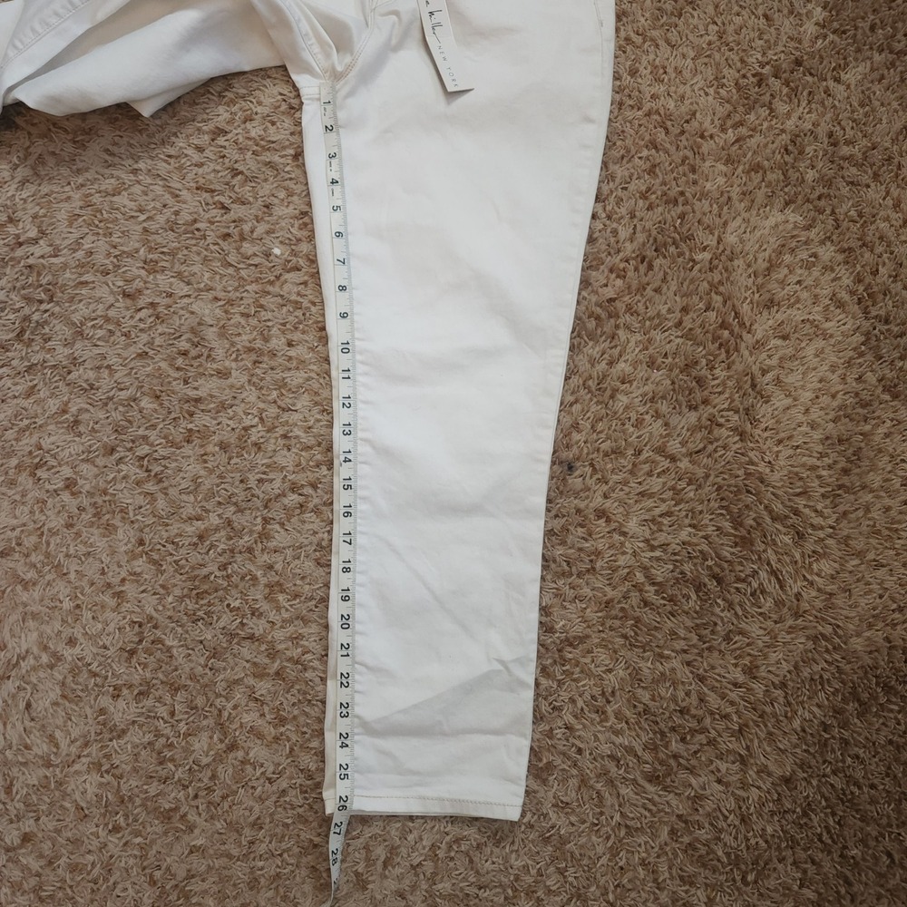 Nicole Miller Soho Slim Straight Jeans Womens 8 White High Rise Stretch Denim - Picture 7 of 12